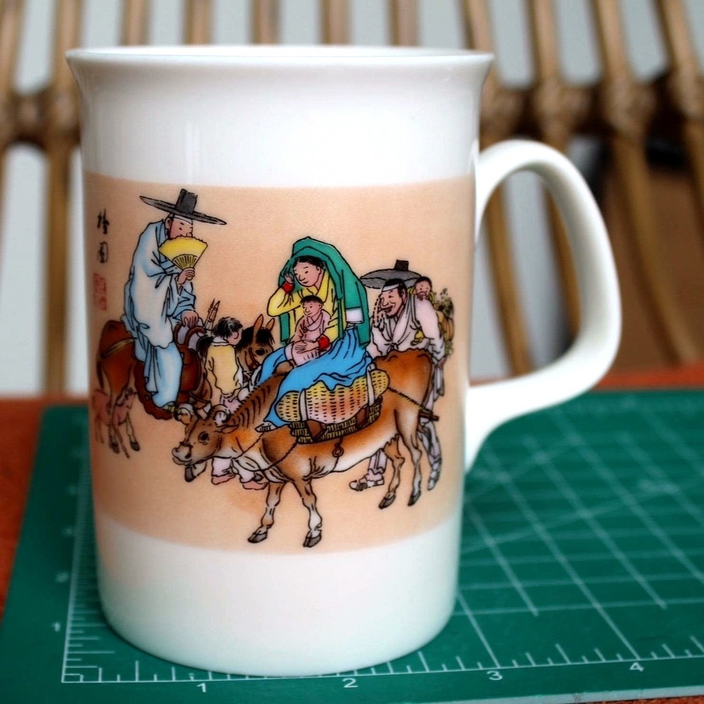 Wonderful Korea Kim Hong-do Korean Custom Pictures Genre Art Coffee Mug White